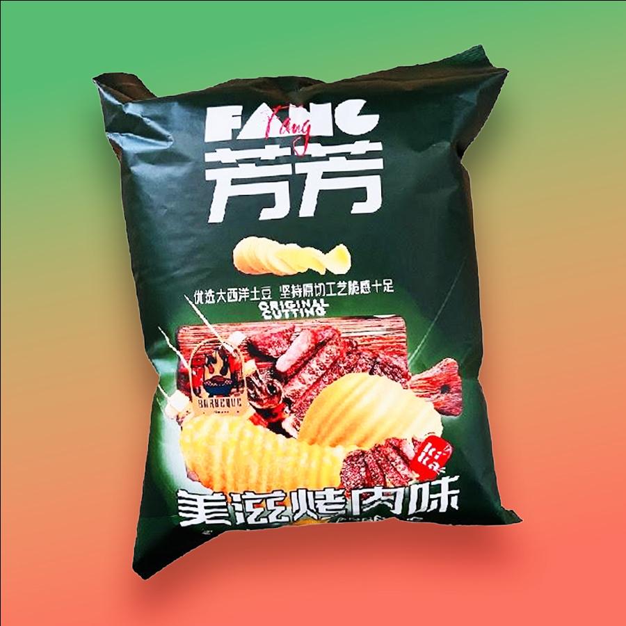 Fangfang Potato Chips BBQ fűszerezésű burgonyachips 116g