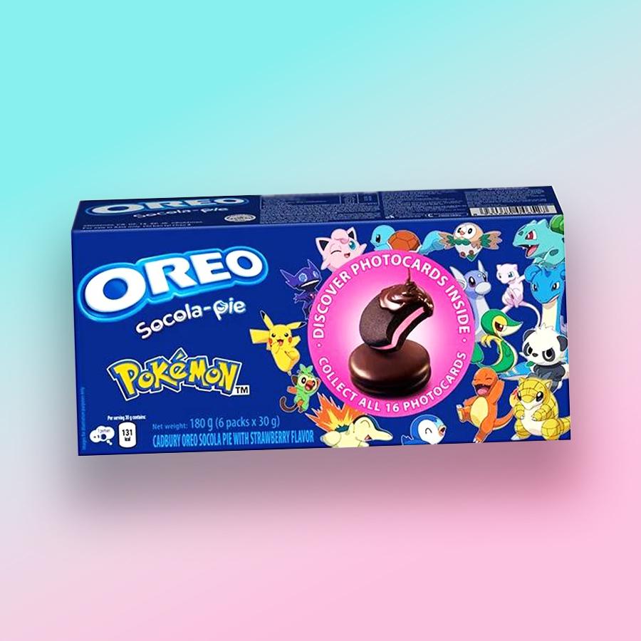 Oreo Cadbury Socola-Pie Pokémon eper krémmes csokis pite 180g