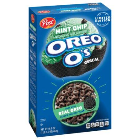 Oreo Os Mint Chip Chocolate Cereal mentol és csoki ízű gabonapehely 468g