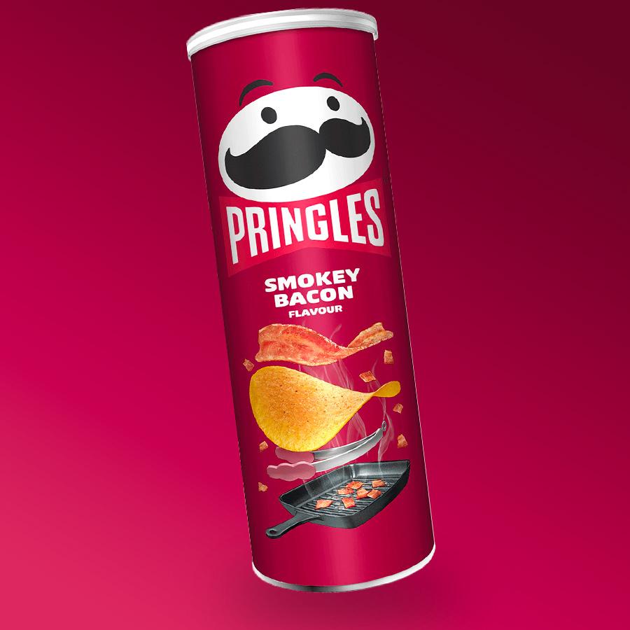 Pringles Smokey Bacon baconos chips 165g