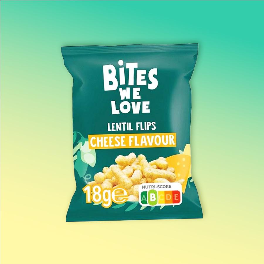 Bites We Love vegán sajt ízű lencse chips 18g