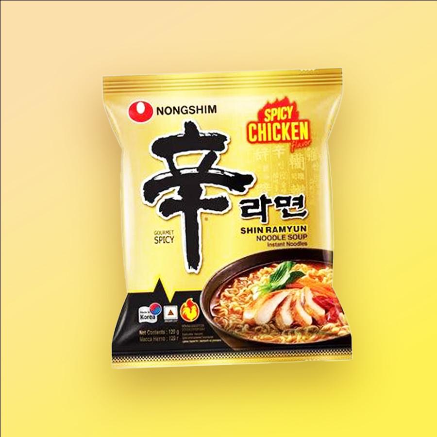 Nongshim Instant Noodles Spicy Chicken csípős csirke ízű tésztaleves 120g