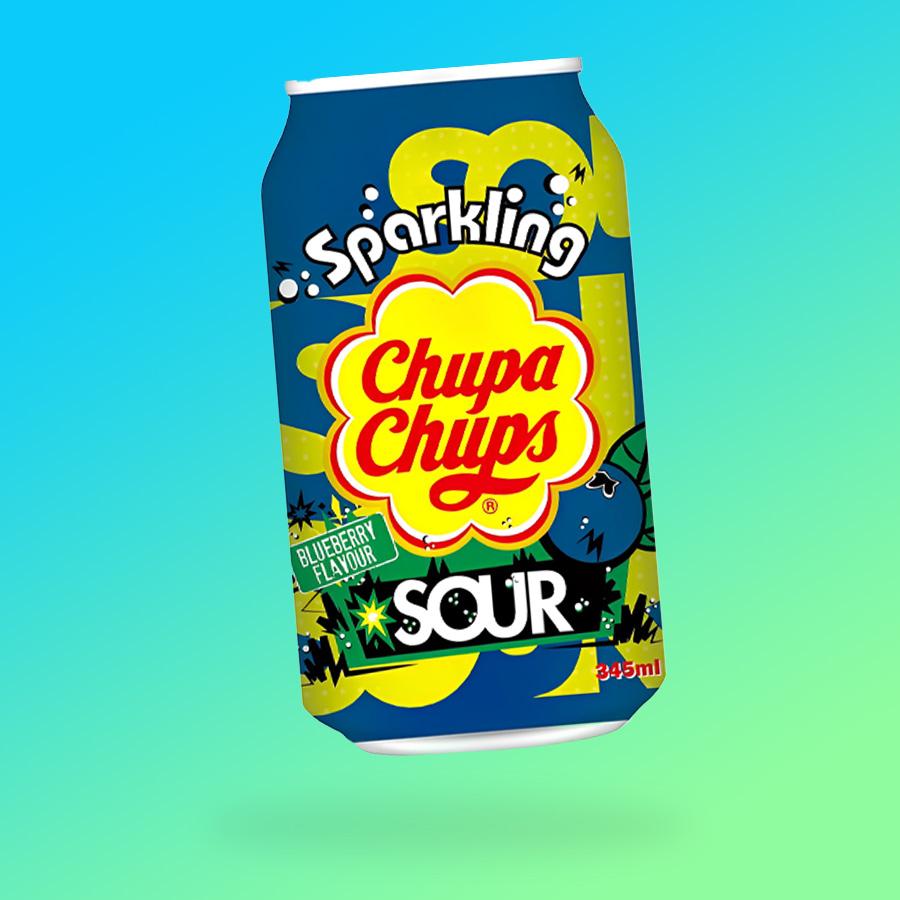 Chupa Chups savanyú áfonya ízű üdítőital 345ml