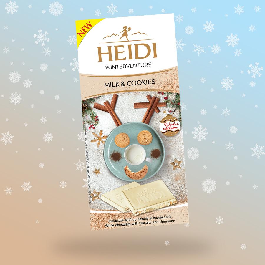 Heidi WinterVenture kekszes fehér csokoládé 90g