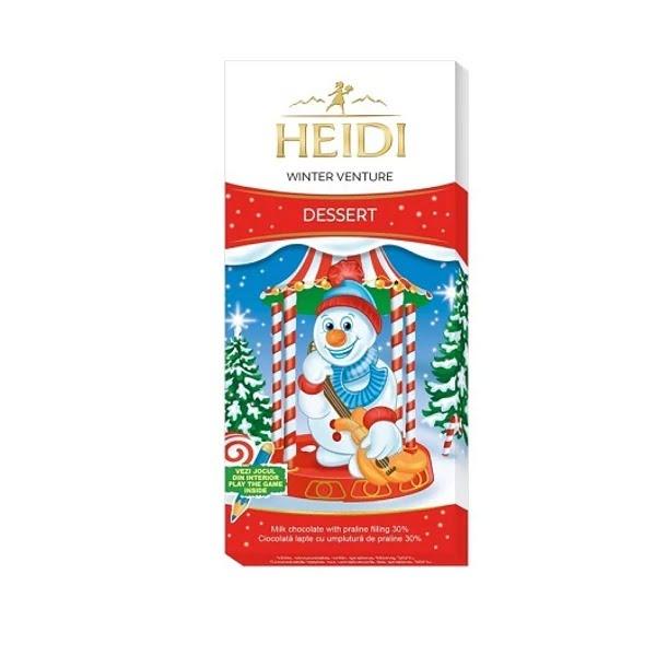 Heidi Winterventure Dessert Snowman pralinéval töltött csoki 90g