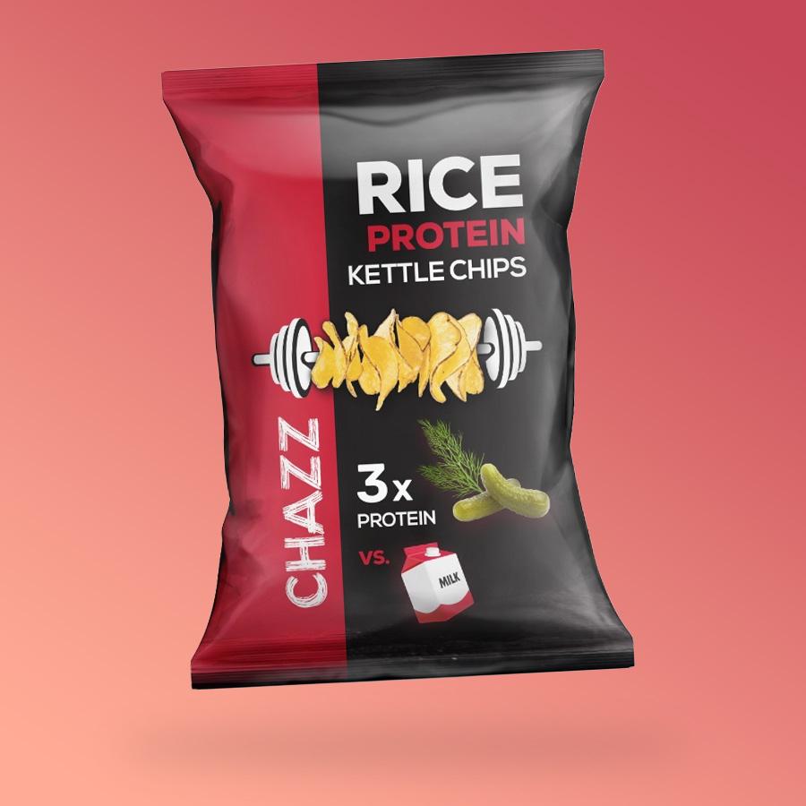 Chazz Vegetable Chips Dill Pickle kapros uborka ízű rizs chips 50g