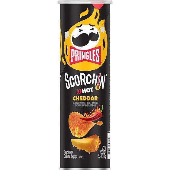 Pringles Scorchin cheddar sajtos chips 158g
