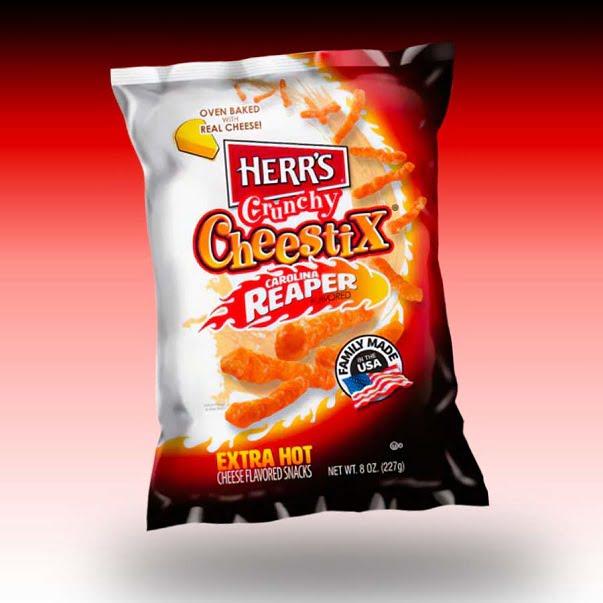 Herrs USA Crunchy Carolina Reaper Cheese Stix sajtos chips 227g