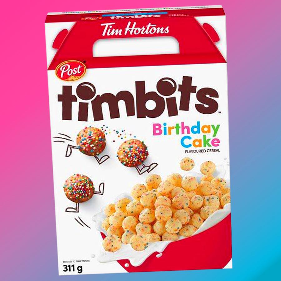 Tim Hortons Timbits Birthday Cake torta ízű gabonapehely 311g