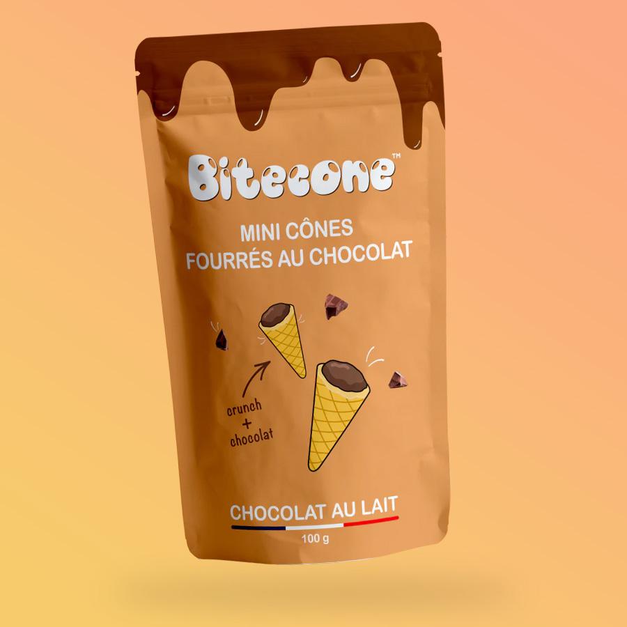 Bitecone csokival töltött mini fagyitölcsérek 100g