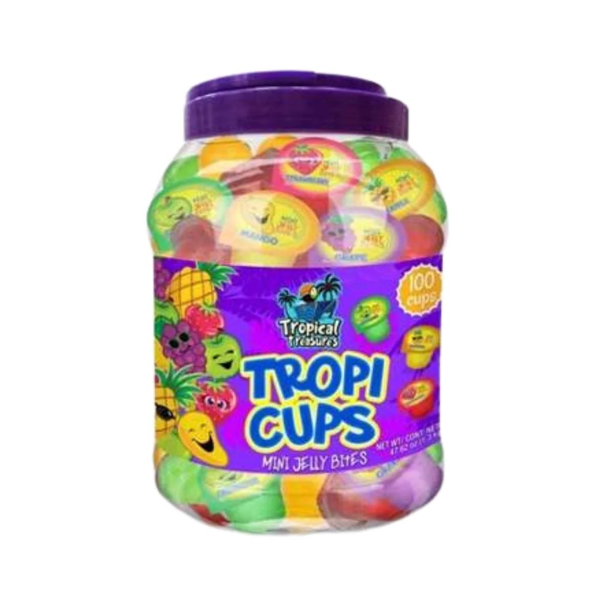 Tropical Treasures Tropi Cups gyümölcs ízű zselé (100db)