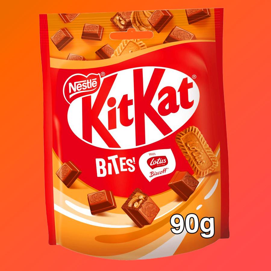 Kit Kat Bites Lotus kekszes csoki falatkák 90g