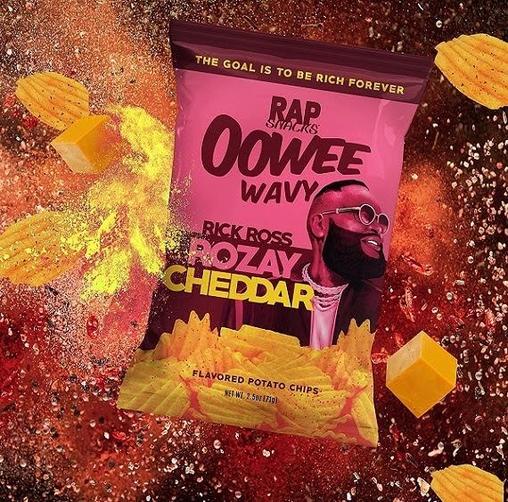 Rap Snack Rick Ross Rozay Cheddar sajtos ízű hullámos chips 71g