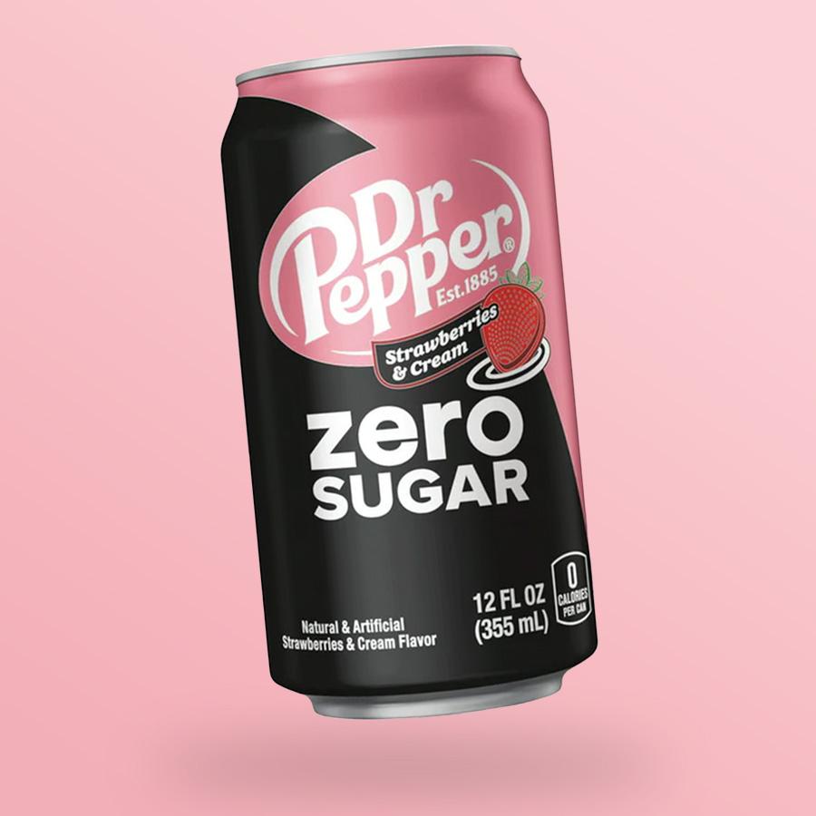 Dr. Pepper Strawberries and Cream zero eperkrém ízű üdítőital 355ml