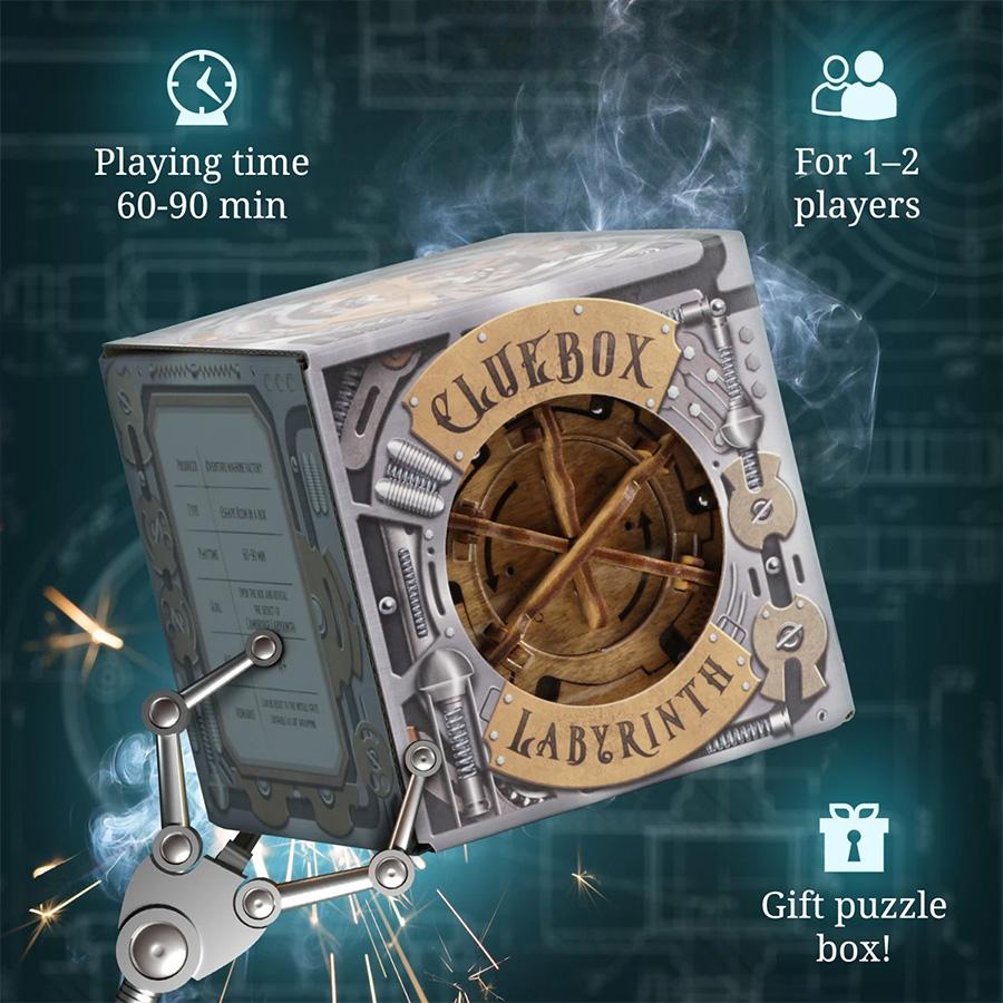 Cluebox 3D Logikai doboz rejtett tárolóval - A Labirintus