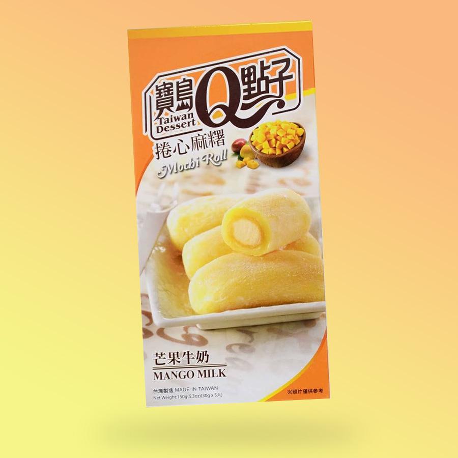 Q Mochi Roll Mango Milk tejes mangó ízű 150g