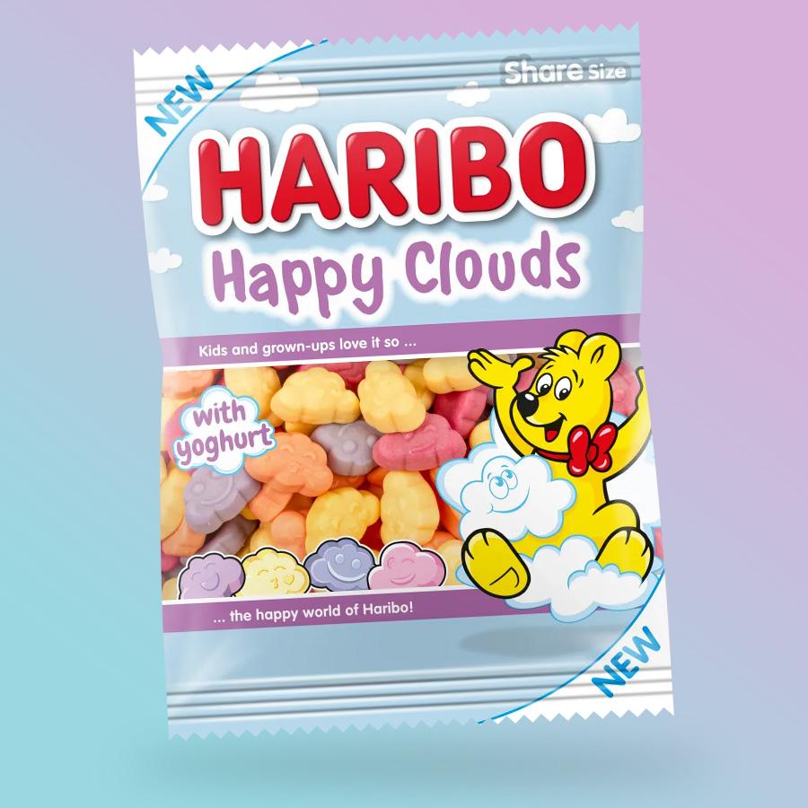 Haribo Happy Clouds joghurt ízű gumicukor 175g