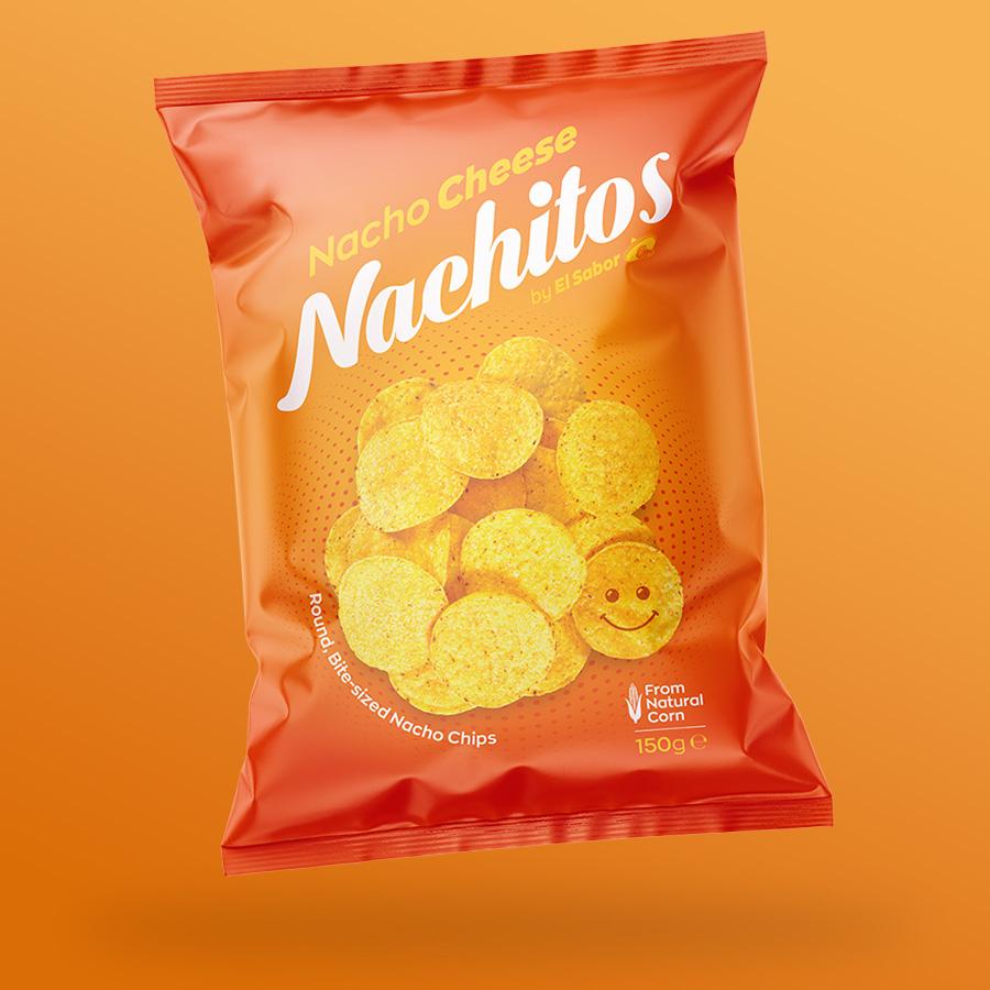 El Sabor Nachitos Chips Nacho Cheese Sajtos 100g