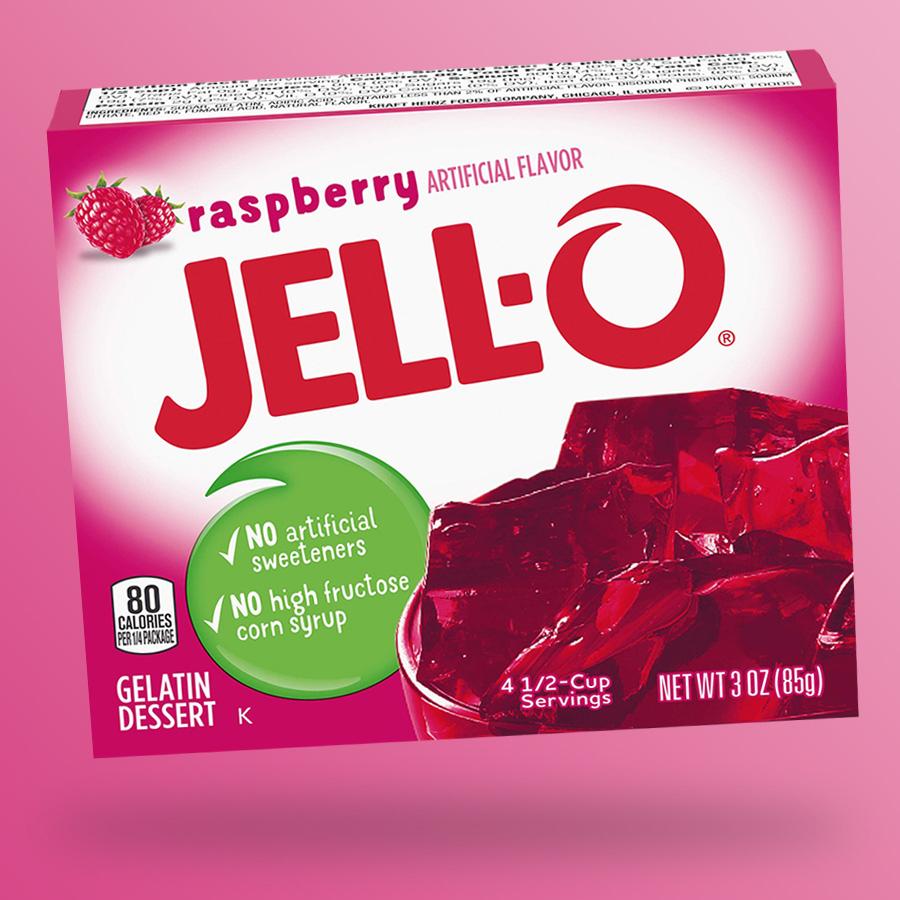 Jello Raspberry málna ízű zselatin 85g