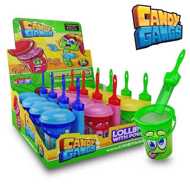 Candy Gangs Brush Lee savanyú mártogatós nyalóka 33g
