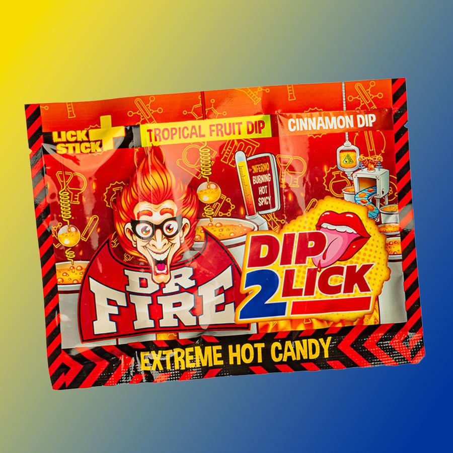 Dr. Fire Dip 2 Lick csípős mártogatós nyalóka 18g