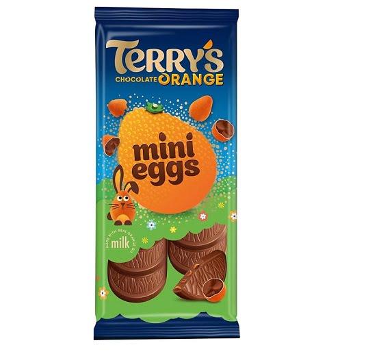 Terrys Mini Eggs narancs ízű táblás csoki 90g
