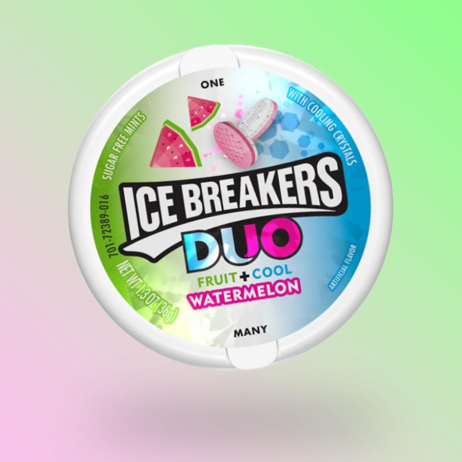 Hersheys Ice Breakers Duo Watermelon görögdinnye ízű cukorka 36g
