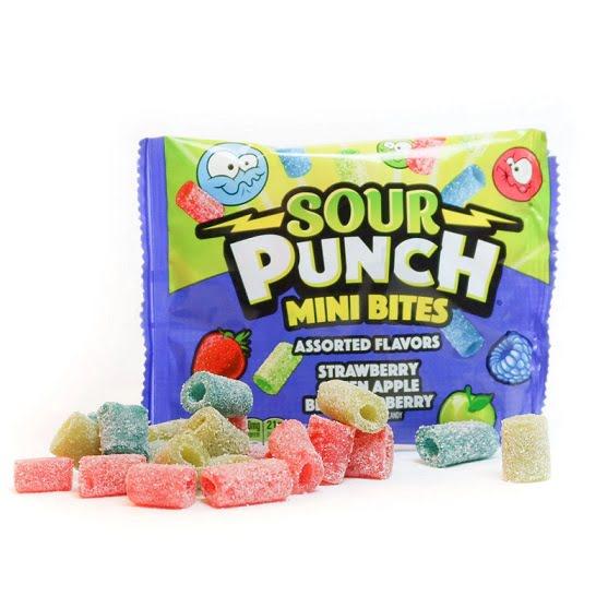 Sour Punch Mini Bites gyümölcs ízű savanyú gumicukor 56g