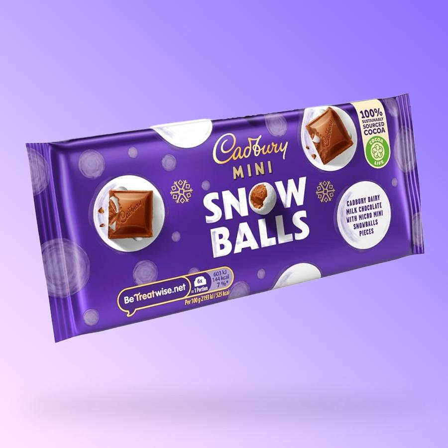 Cadbury Mini Snow Balls táblás csoki 110g