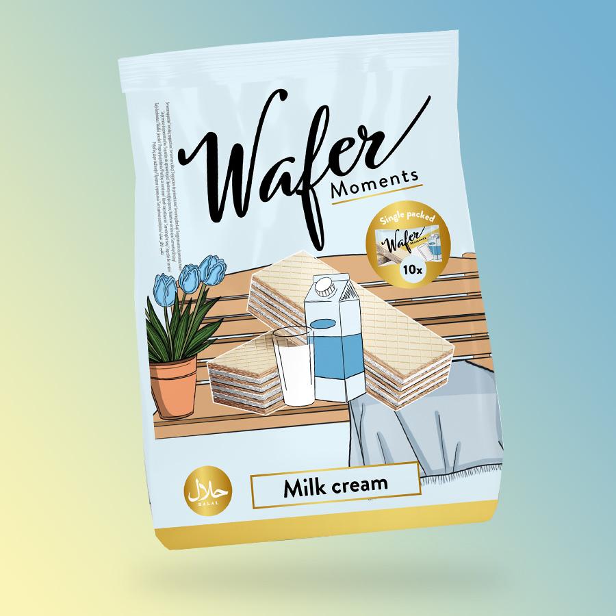 Wafer Moments Milk Cream tejkrémes ostya 120g Szavatossági idő: 2024-03-09
