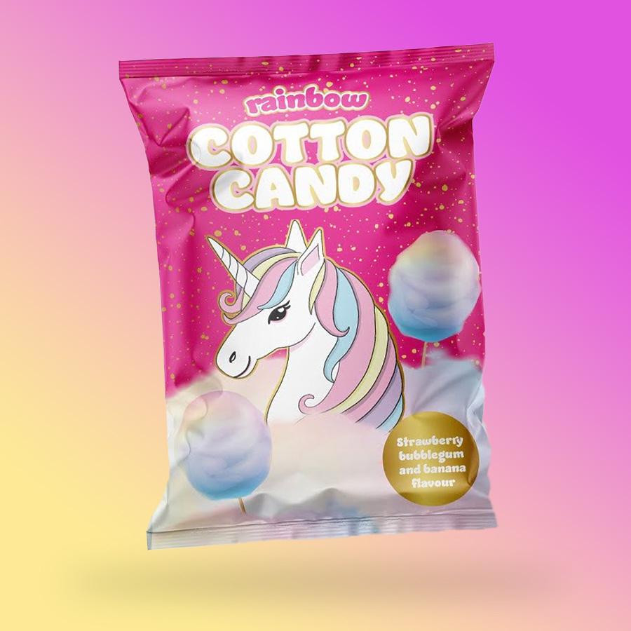 Rainbow Cotton Candy gyümölcs ízű szivárványos vattacukor