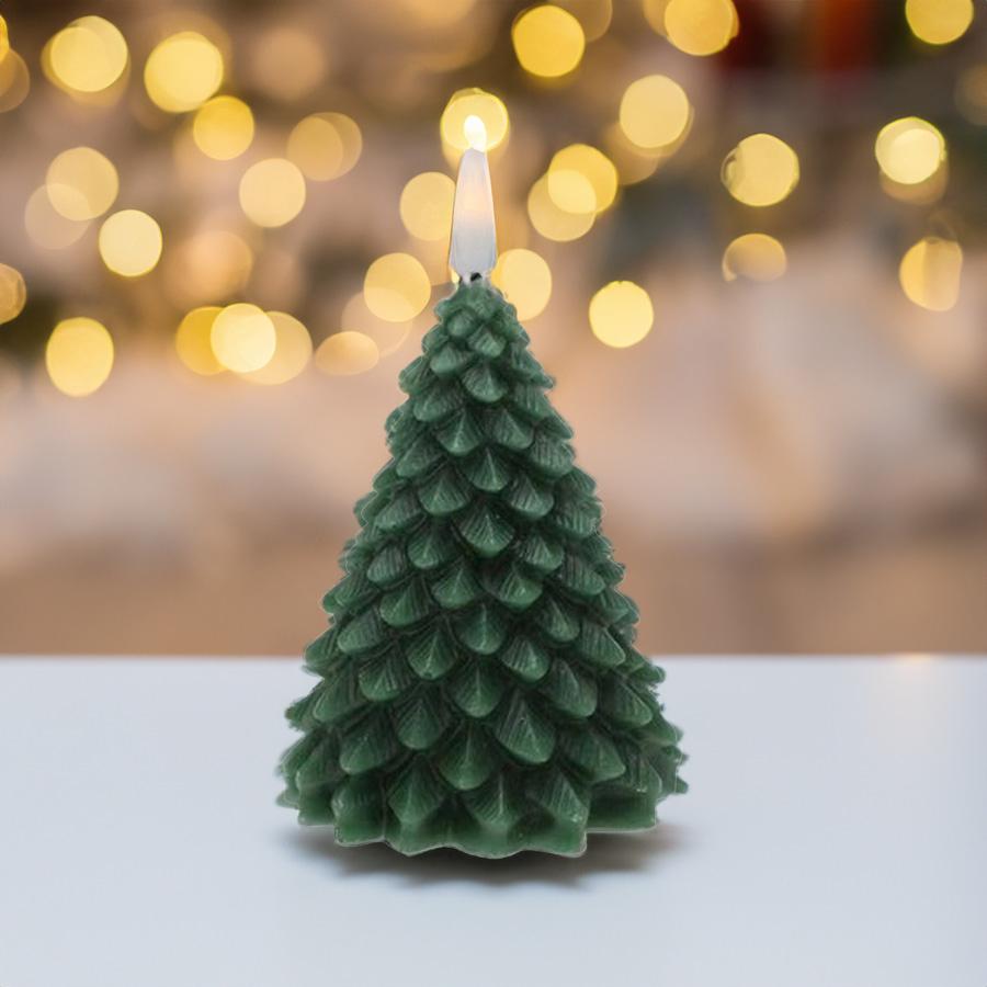 Karácsonyfa formájú LED-es gyertya