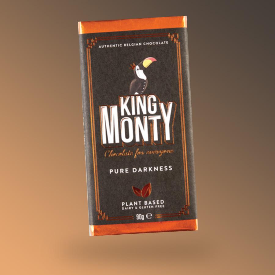 King Monty Pure Darkness vegán táblás étcsoki 90g