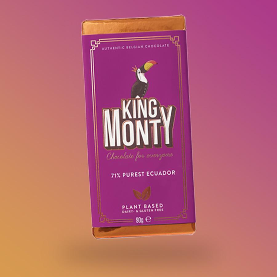 King Monty Pures Ecuador vegán táblás csoki 90g