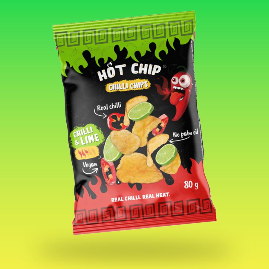 Hot Chip Chili Lime ízű chips 80g