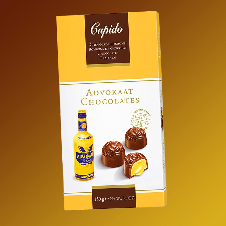 Cupido Advocaat Chocolate tojáslikőrrel töltött csoki 150g