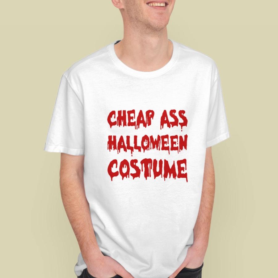 Cheap Halloween Costume fehér férfi póló (Férfi XL)