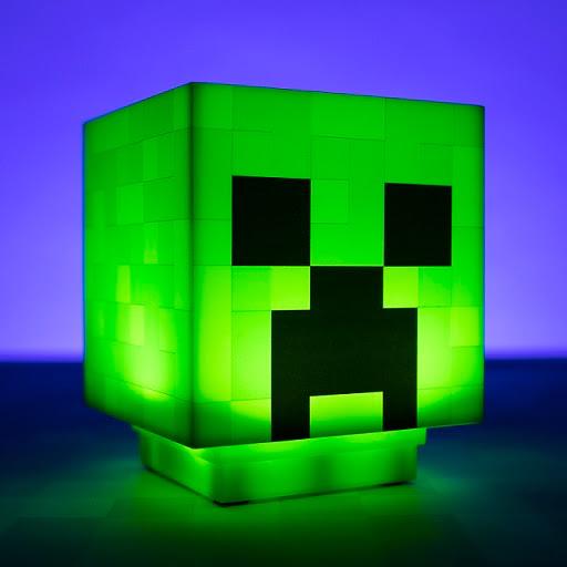 Minecraft Creeper fej lámpa