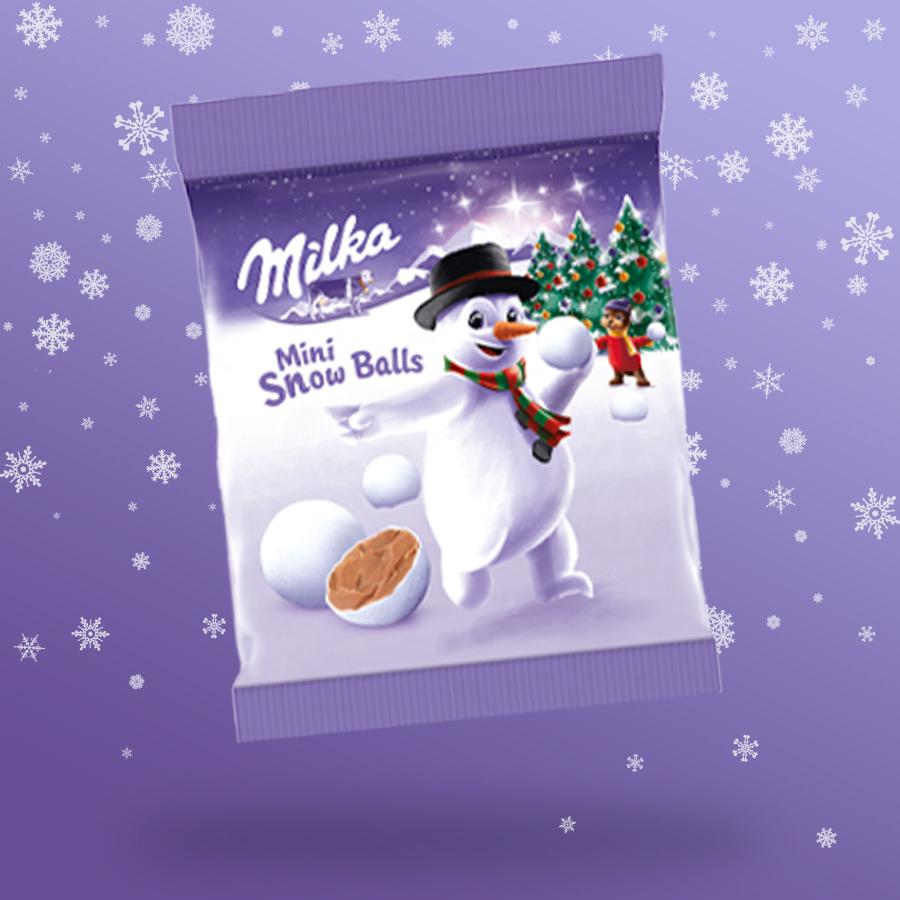 Milka mini Snow Balls csokihógolyók - 100g