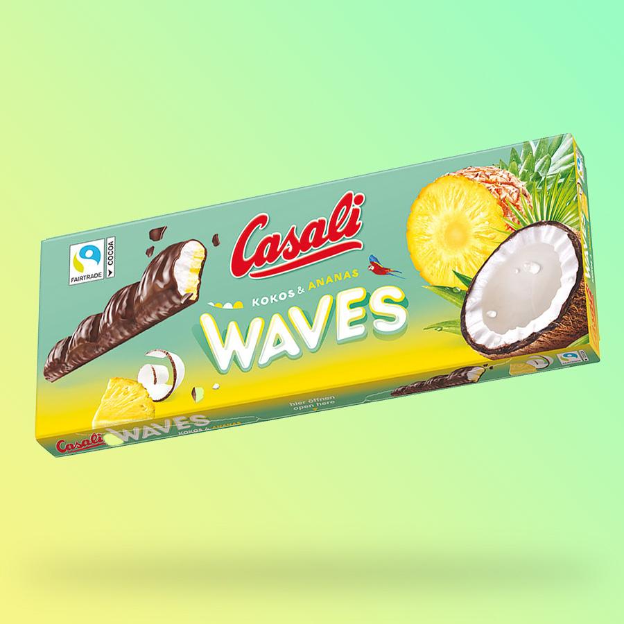 Casali Waves Kókuszos-Ananászos Csokoládé Szelet