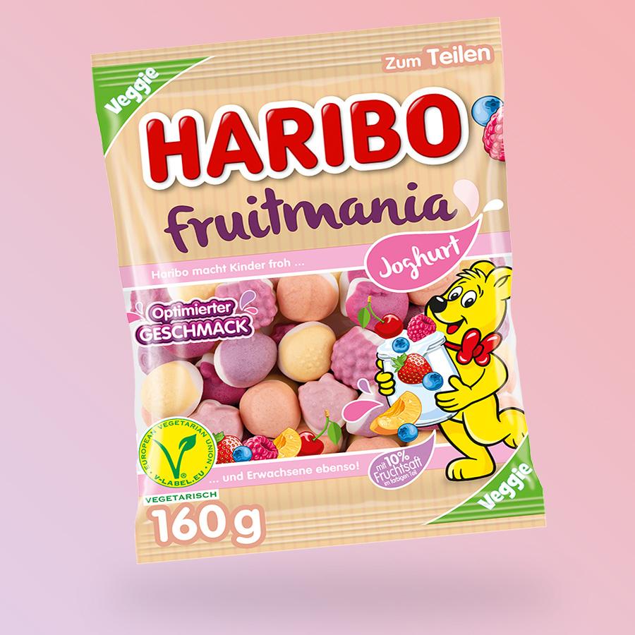 Haribo Fruitmania gyümölcsös Joghurt ízű gumicukor 160g