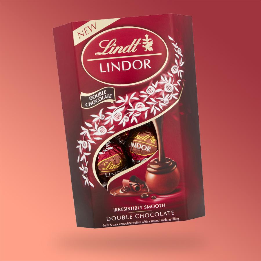 Lindt Lindor Double Chocolate dupla csokis bonbon 200g