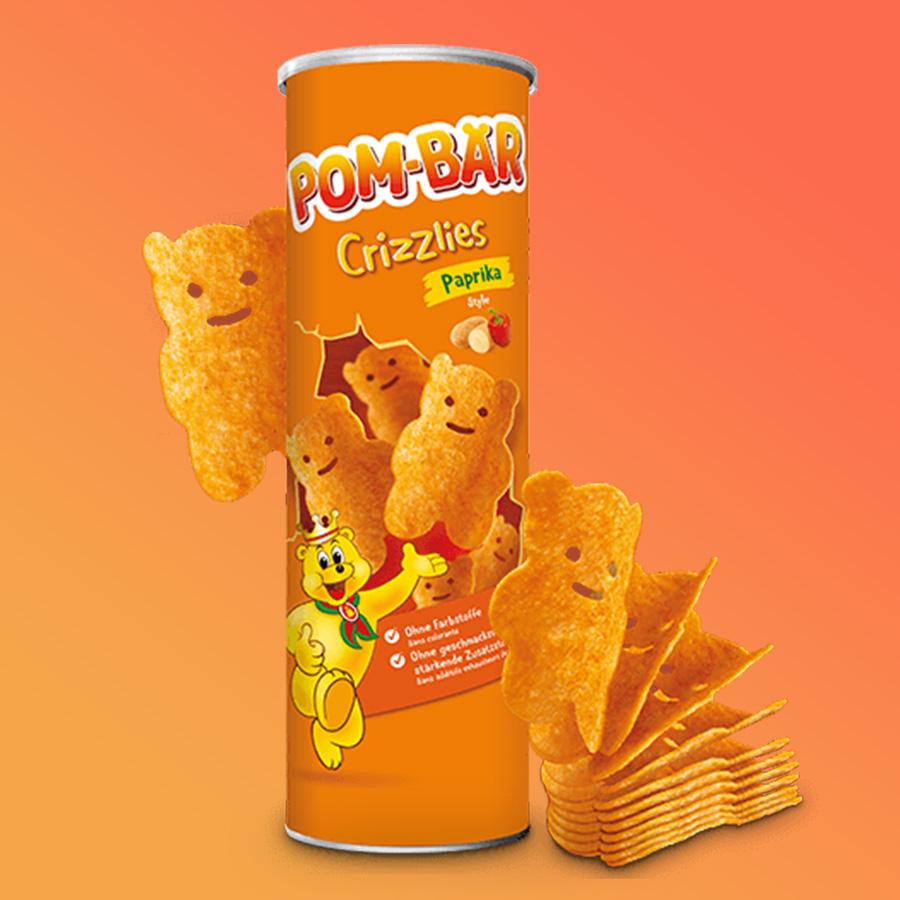 Pom-Bar Crizzlies Paprika ízű chips 150g