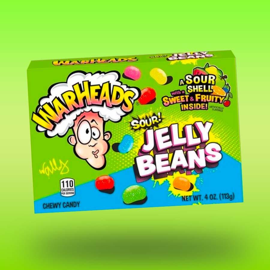 Warheads Jelly Beans savanyú-gyümölcsös drazsé