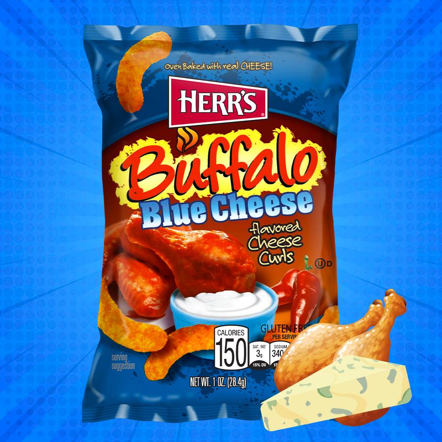 Herrs Buffalo kék sajtos chips 198g-os