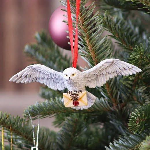 Harry Potter repülő Hedwig karácsonyfadísz