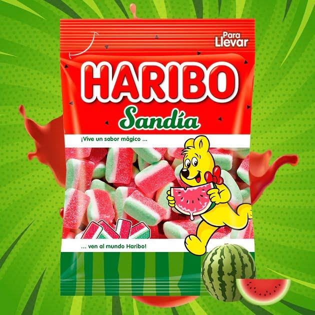 Haribo sandia görögdinnye ízű 3 rétegű habcukor