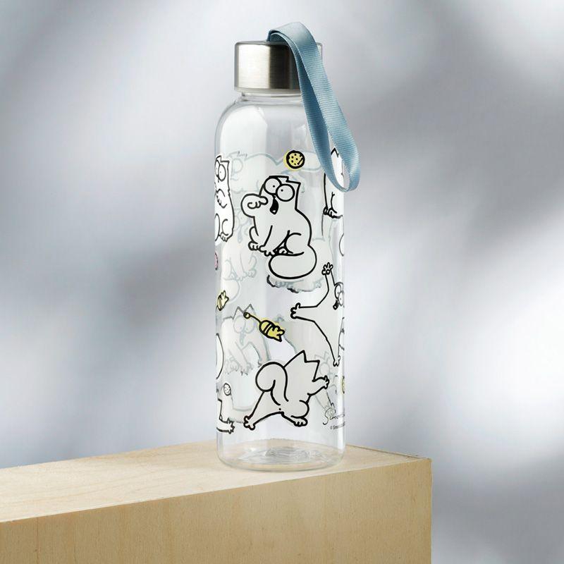 Simon macskája műanyag vizes palack fém tetővel