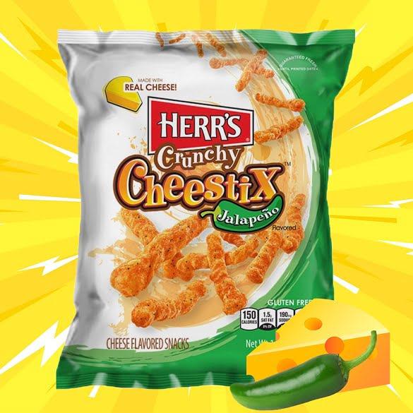 Herrs Crunchy sajtos & jalapeno chips 256g