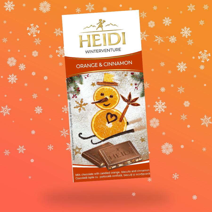 Heidi WinterVenture narancsos fahéjas csokoládé 90g Szavatossági idő: 2023-09-19